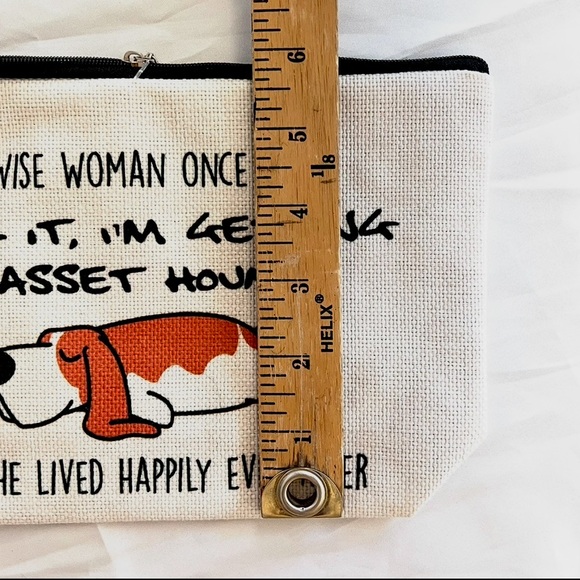 Funny Dog Print Canvas Zippered Pouch - Picture 3 of 6